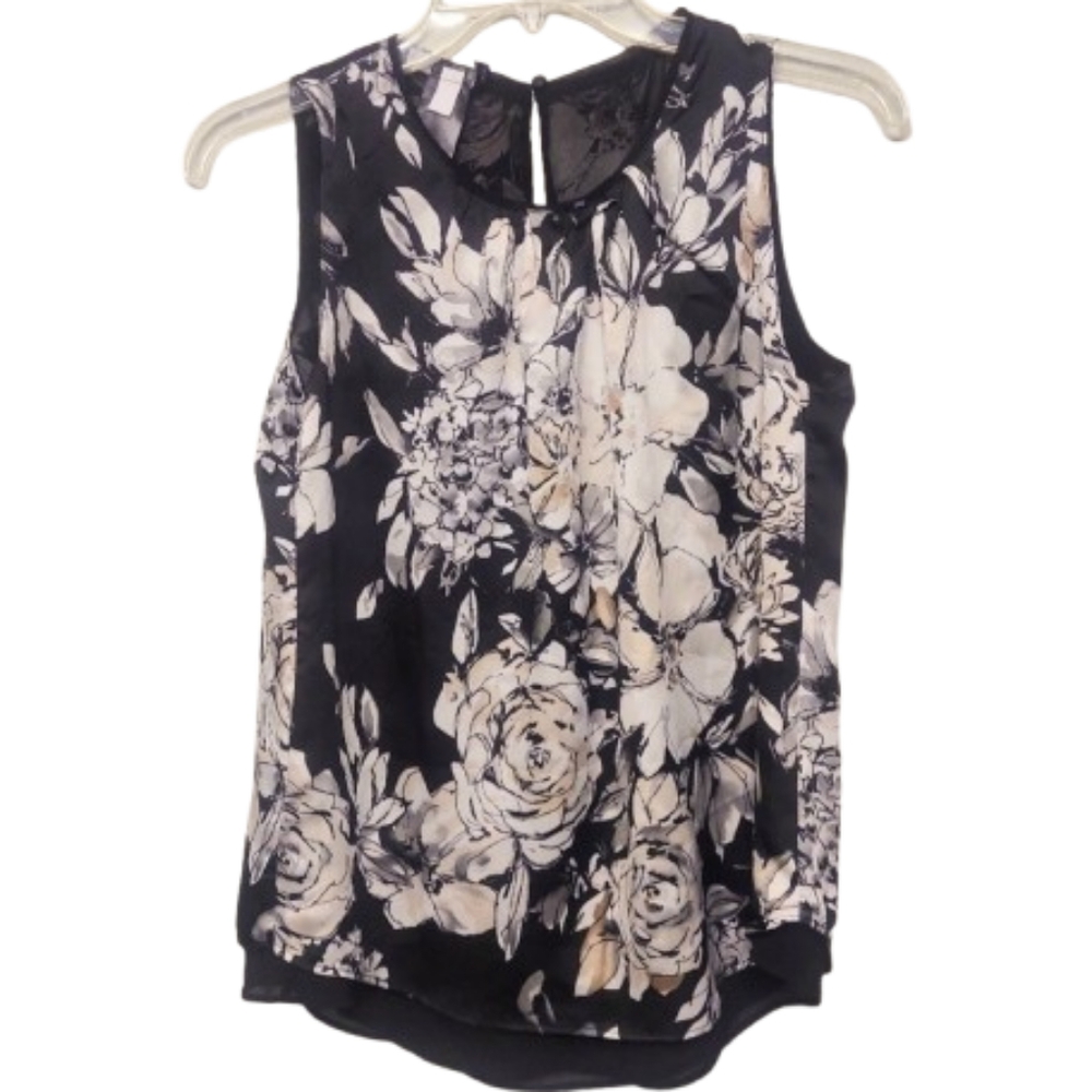 WHITE HOUSE BLACK MARKET Women's Reversible Crew Neck Shell Blouse Size XS